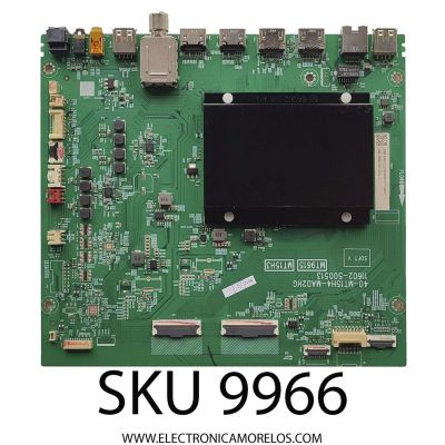 MAIN PARA SMART TV TCL 4K QLED / NUMERO DE PARTE 30800-000403 / 40-MT15H4-MAD2HG / 11602-500513 / 30801-000365*V8-T615T02-LF / GTC011642I / PANEL LVU980NDJL CD9W02 V1 / DISPLAY ST9751D01-2 VER.2.1 / MODELO 98R754	